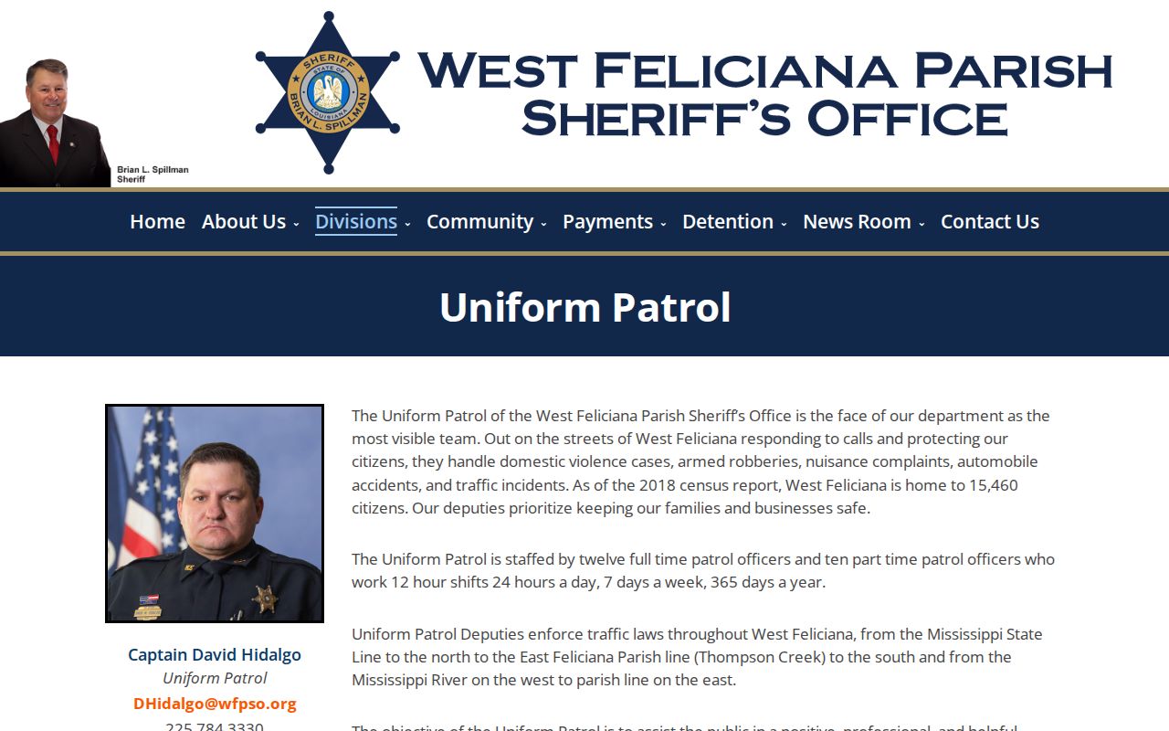 West Feliciana Parish Sheriff warrant service description for outstanding warrant records
